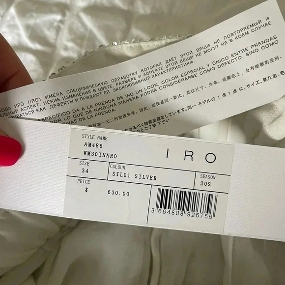 IRO Inaro silver sequin high waisted shorts - Picture 10 of 14